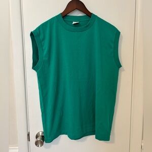 Vintage 80s/90s Islander Muscle Shirt Men’s XL Green Blank Sleeveless